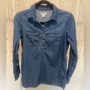 Old Navy Denim Long-Sleeve Top Size XS